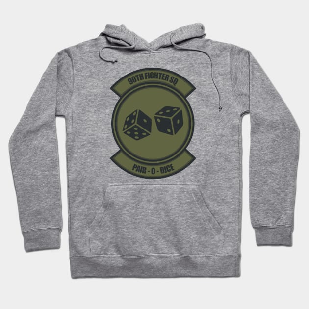 90th Fighter Squadron Patch (subdued) Hoodie by Tailgunnerstudios